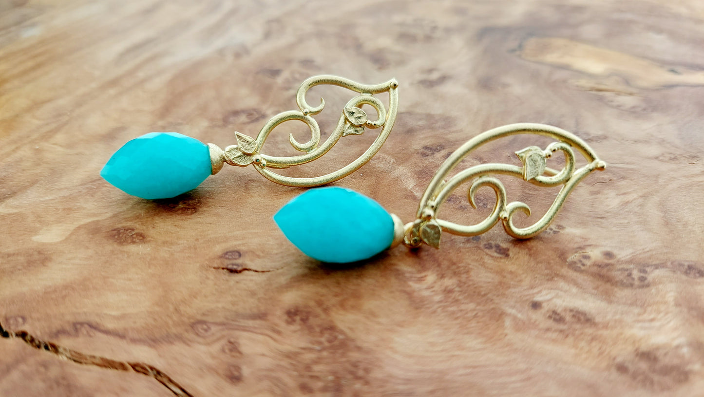 Amazonite drop-shaped attachments