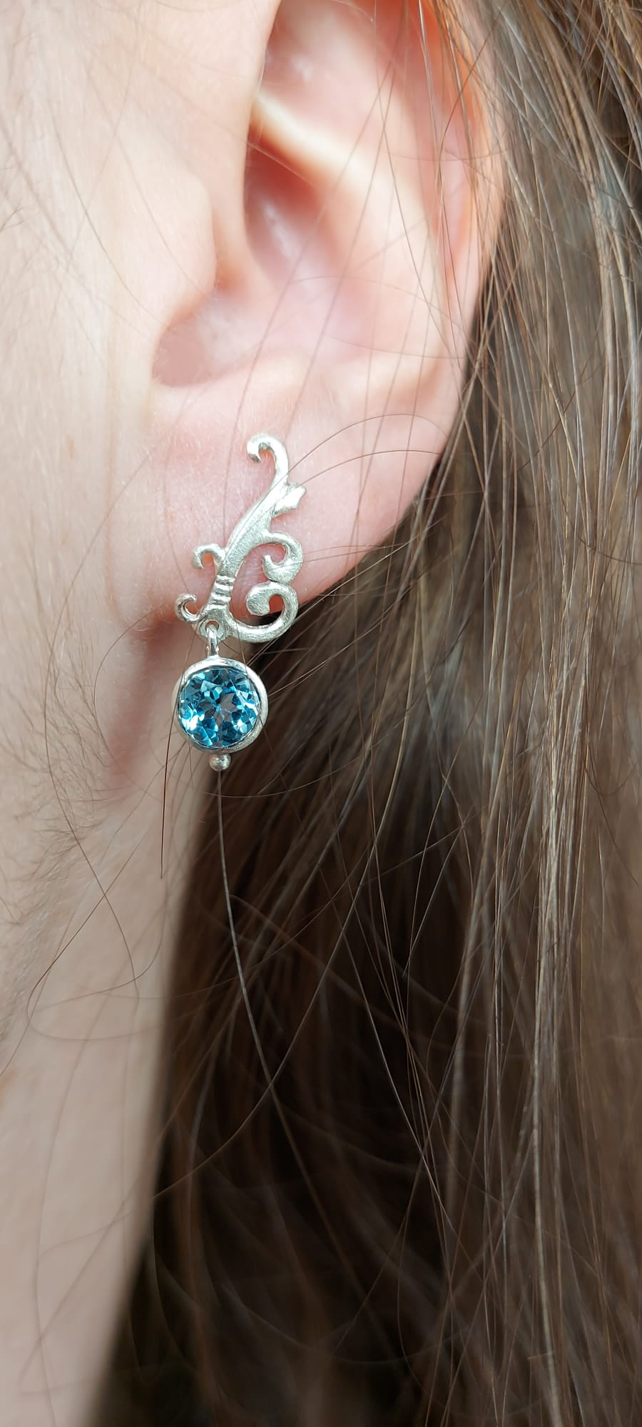 Topaz vines earrings